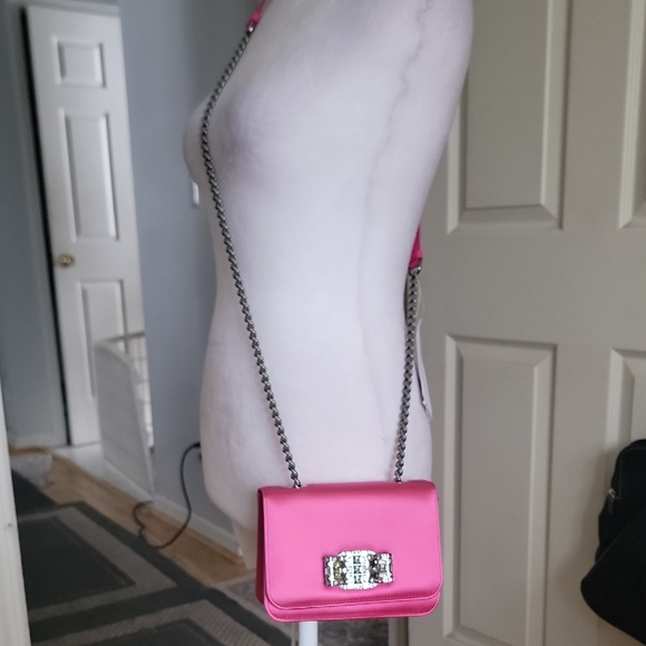 Salvatore Ferragamo Handbags - Salvatore Ferragamo Pink Crossbody Bag with Chain Strap